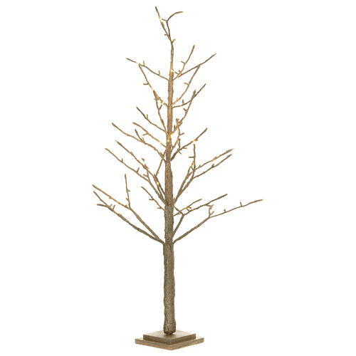Árvore luminosa dourada faia 120 cm 114 luzes LED branco quente para interior 3
