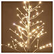 Golden glitter tree 120 cm 114 warm white LEDs indoor use s2