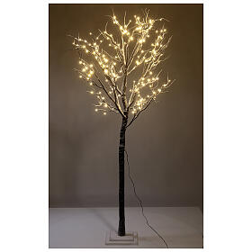 Lighted tree with 192 warm white LED lights, 210 cm, indoor
