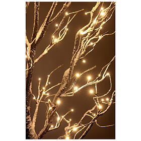 Árvore luminosa 210 cm para interior 192 luzes LED branco quente