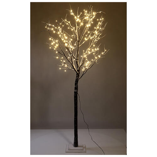 Árvore luminosa 210 cm para interior 192 luzes LED branco quente 1