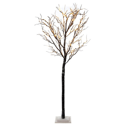 Árvore luminosa 210 cm para interior 192 luzes LED branco quente 4