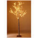 Faggio luminoso 192 led uso interno 210 cm oro glitter s1