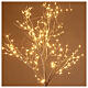 Lighted birch tree 192 LEDs indoor use 210 cm gold glitter s2