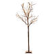 Lighted birch tree 192 LEDs indoor use 210 cm gold glitter s3