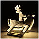 Reindeer with sled, indoor light decoration with warm white LED Infinity Light s8