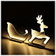 Infinity mirror Reindeer with sleigh, indoor light decoration with warm white LED s1