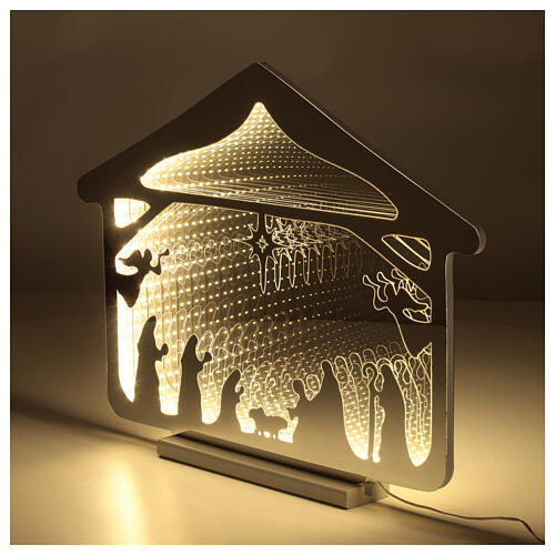 Infinity mirror Holy Family 60 cm indoor light decoration with warm white LED 2