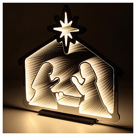 Weihnachtsbeleuchtung Infinity-Effekt Lichter warmweiße LEDs Innenbereich, 75 cm