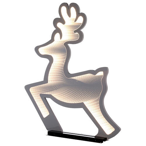 Infinity mirror Reindeer 80 cm indoor and outdoor light decoration with warm white LED 3