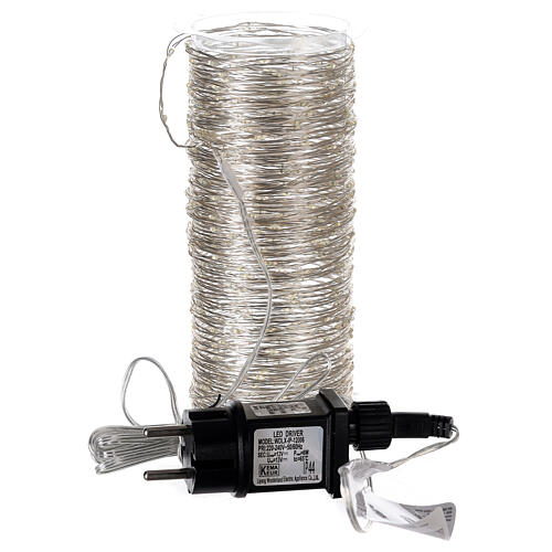 Świąteczne lampki, łańcuch 25 m z 500 kroplami LED w kolorze lodowej bieli 4