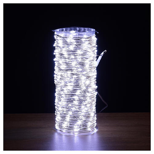 Guirlande lumineuse 700 gouttes LED blanc froid fil nu minuteur jeux lumières int/ext 2