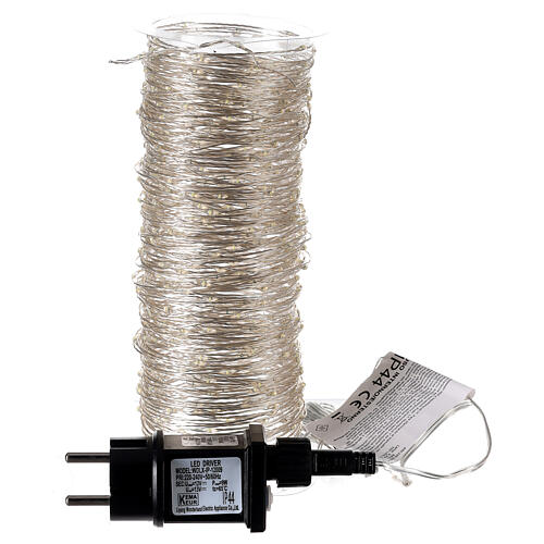 Świąteczne lampki, łańcuch 35 m z 700 kroplami LED w kolorze lodowej bieli 4