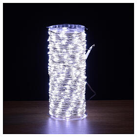Pisca-pisca corrente 700 gotas luz LED branco frio, fio nu, temporizador e jogos de luz, INTERIOR/EXTERIOR