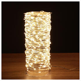 Guirlande lumineuse 500 gouttes LED blanc chaud fil nu minuteur jeux lumières int/ext