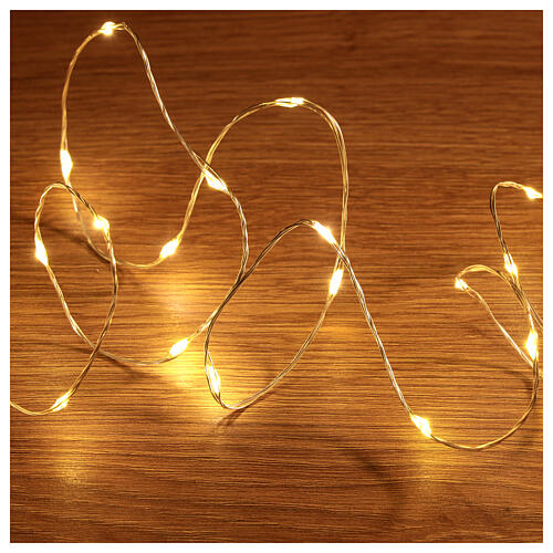 500 Warm White LED Drops Moldable Chain Indoor/Outdoor Timer 3