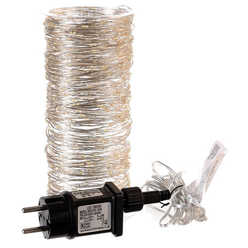 500 Warm White LED Drops Moldable Chain Indoor/Outdoor Timer 4