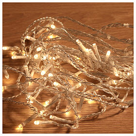 Kurtyna świetlna stalaktyty sfalowane, 64 LED w ciepłej bieli