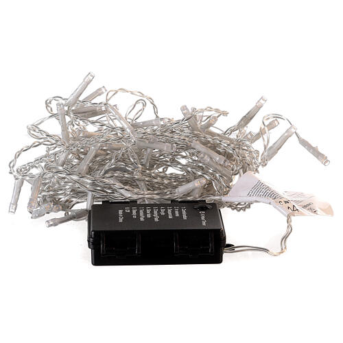 Kurtyna świetlna stalaktyty sfalowane, 64 LED w ciepłej bieli 4