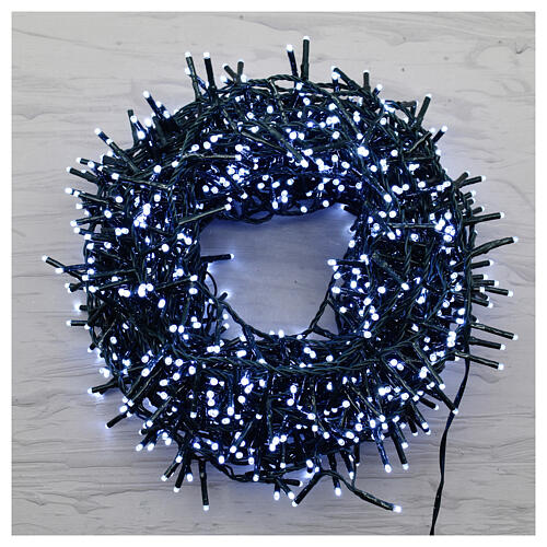 Christmas lights with 2000 LED, cold white, indoor/outdoor 1