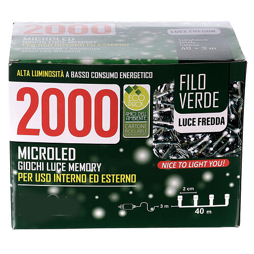 Christmas lights 2000 LED cold light for indoor/outdoor use 6