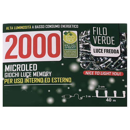 Christmas lights 2000 LED cold light for indoor/outdoor use 7