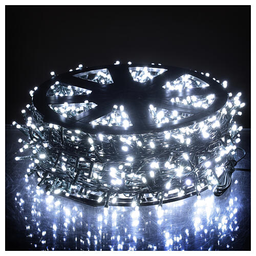 LED Christmas lights 2000 cold white with spool 2