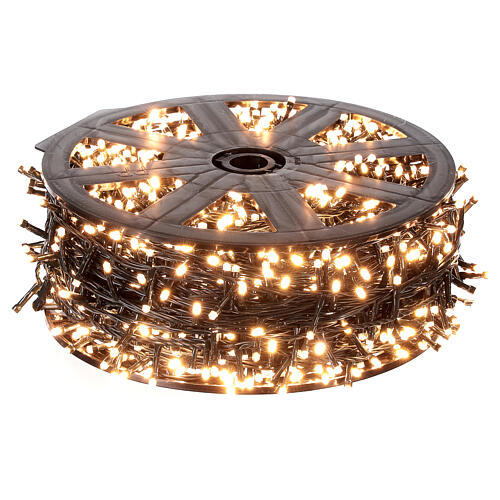 Guirlande lumineuse 2000 LEDs blanc chaud sur bobine 4