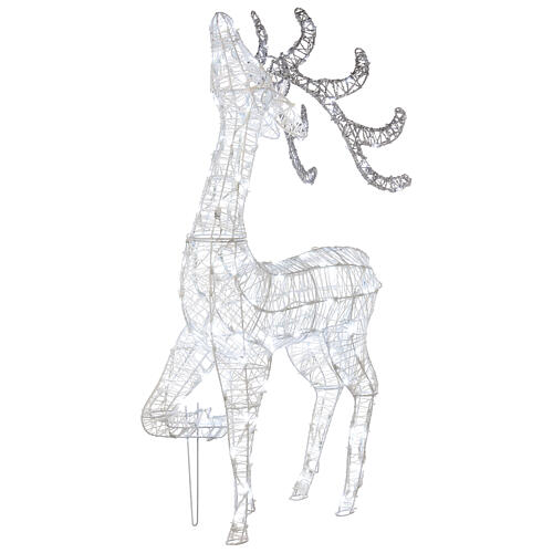 Cerf tête haute 200 LEDs blanc froid intérieur/extérieur fil pailleté 100 cm 4