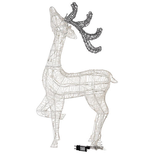 Cerf tête haute 200 LEDs blanc froid intérieur/extérieur fil pailleté 100 cm 5