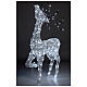 Cerf tête haute 200 LEDs blanc froid intérieur/extérieur fil pailleté 100 cm s1