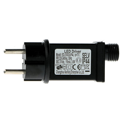 Cervo testa alta 200 led bianco ghiaccio int est filo glitter 100 cm 8