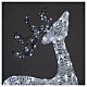 LED deer head high 200 ice white lights indoor outdoor glitter wire 100 cm s3