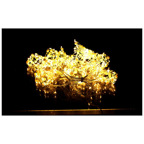 Cortina luminosa de Natal com contas 300 luzes nanoLED branco quente luz fixa 4