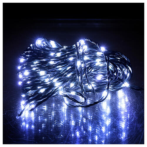Cadena luces navideñas 320 nano bean led luz fría uso int/ext 16 m 1