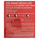 Cadena luces navideñas 320 nano bean led luz fría uso int/ext 16 m s7