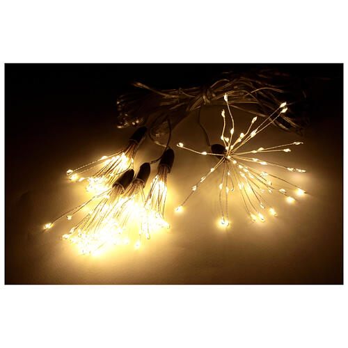 Cadena de fuegos artificiales 300 nano led luz cálida uso int/ext 2 m 3
