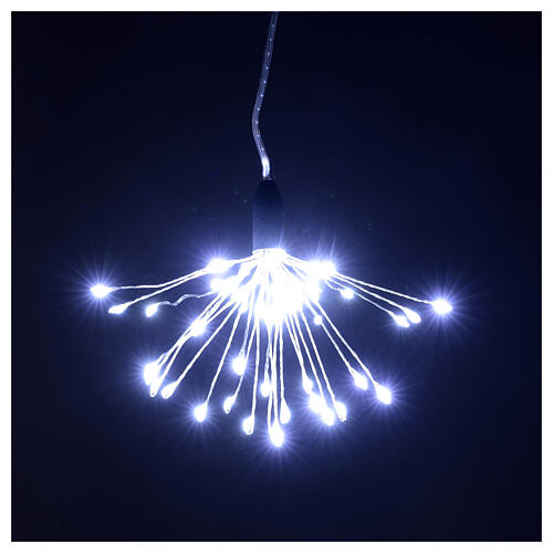 Cadena de fuegos artificiales 300 nano led luz fría uso int/ext 2 m 1