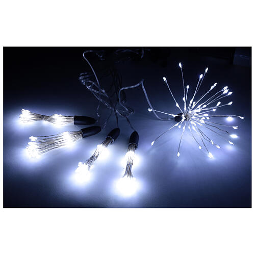 Cadena de fuegos artificiales 300 nano led luz fría uso int/ext 2 m 2