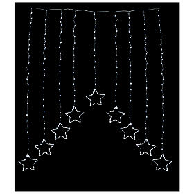 Lichtervorhang mit Sternen und 308 kaltweißen LEDs, 1,2 m
