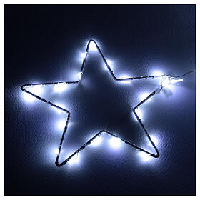 Lichtervorhang mit Sternen und 308 kaltweißen LEDs, 1,2 m