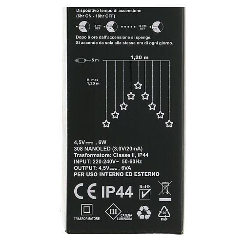 Arch of stars, 308 cold white LED lights, indoor/outdoor, 1.2 m 7