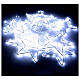 Rideau lumineux arc d'étoiles 308 LEDs blanc froid intérieur/extérieur 1,2 m s4