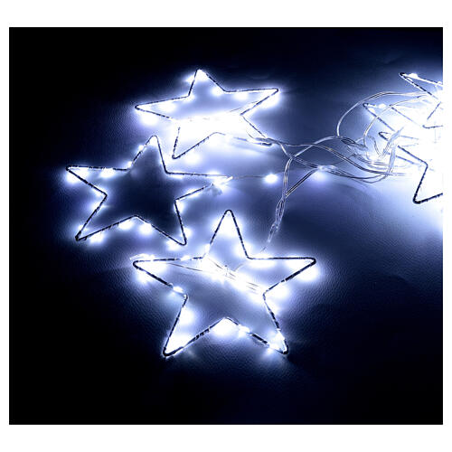 Arco de estrelas 308 luzes LED branco frio para interior/exterior 1,2 m 3