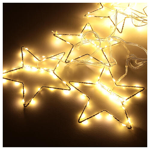 Rideau lumineux avec étoiles 350 LEDs blanc chaud intérieur/extérieur 3,6 m 3