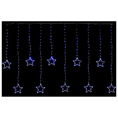 Lichtervorhang mit Sternen und 350 kaltweißen LEDs Außenbereich, 3,6 m 1