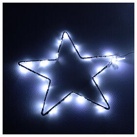 Cortina estrelas 350 luzes LED branco frio para interior/exterior 3,6 m