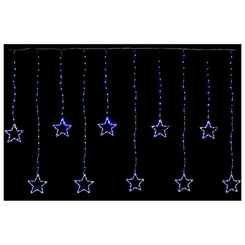 Cortina estrelas 350 luzes LED branco frio para interior/exterior 3,6 m 1