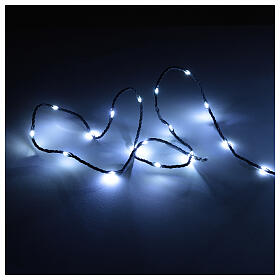 Cadena luces navideñas 720 nano bean led luz fría uso int/ext 16 m