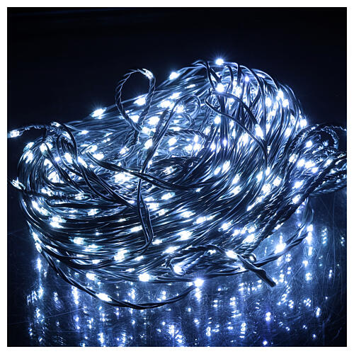 Cadena luces navideñas 720 nano bean led luz fría uso int/ext 16 m 1